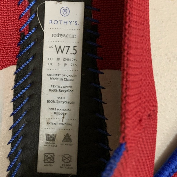 Rothy’s Round Toe Ballet Flats Red Women’s Size 7.5 Christmas Valentine’s Day - Picture 5 of 14